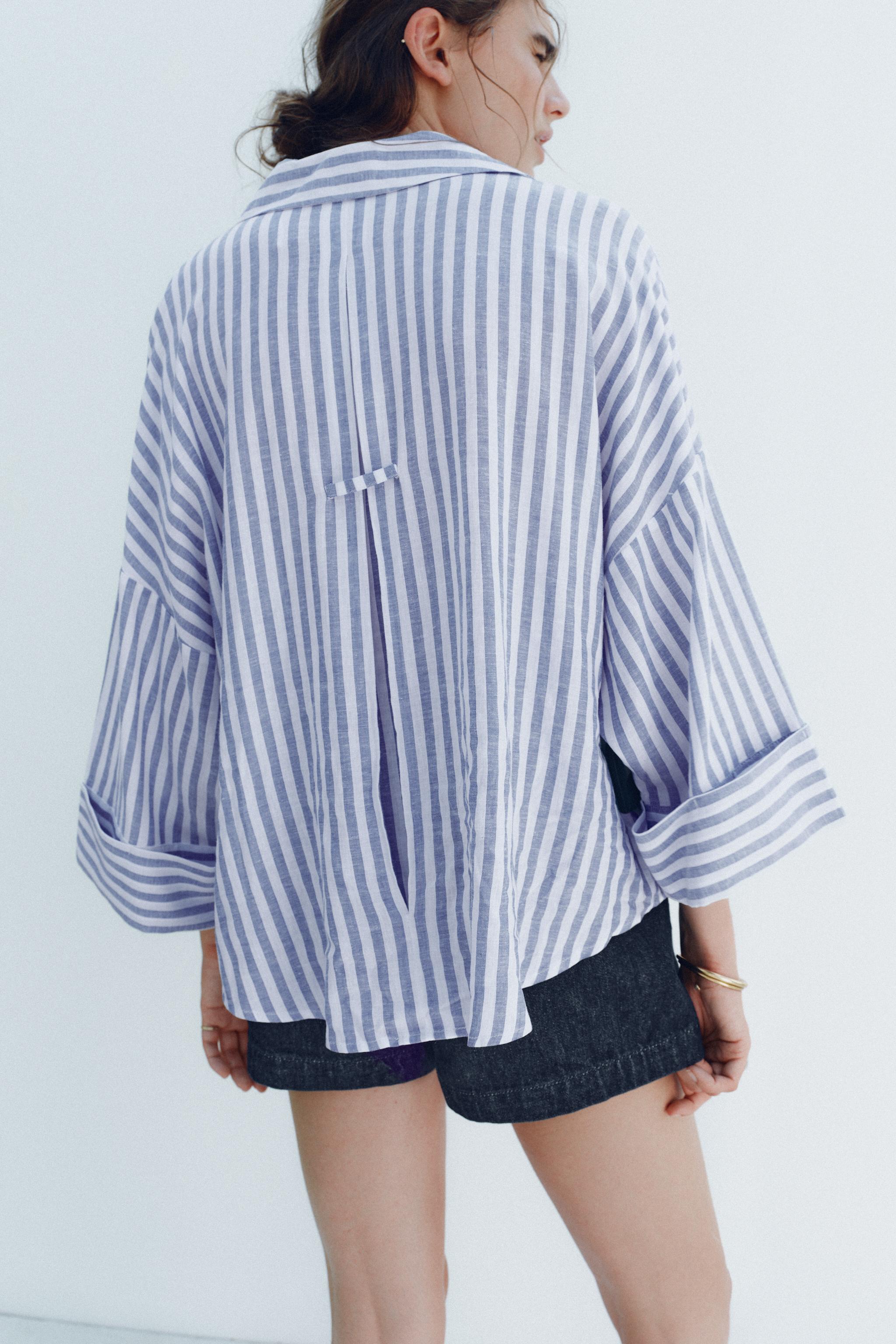 WIDE SLEEVE LINEN SHIRT